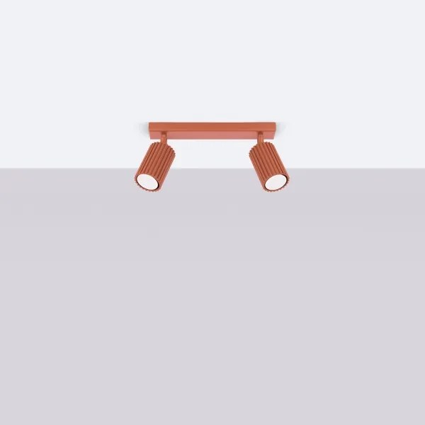 Sollux SL.1637 - Faretto KARBON 2xGU10/10W/230V rosso