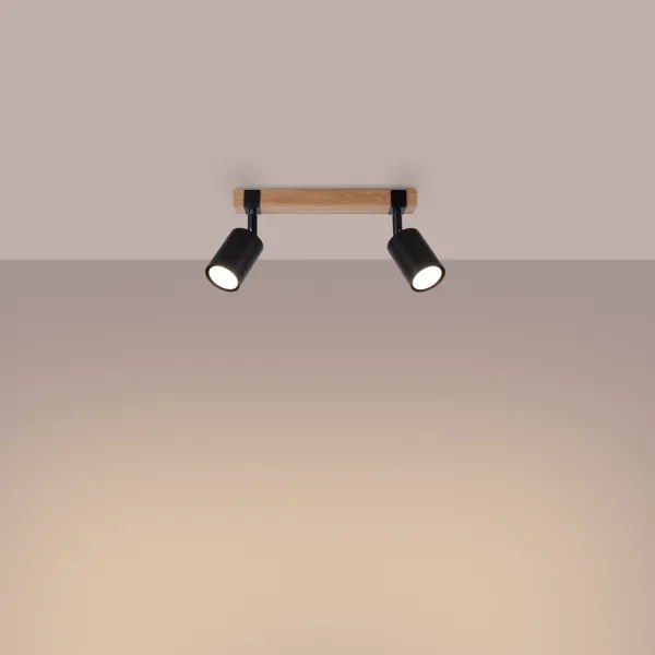 Sollux SL.1344 - Faretto FAGER 2xGU10/10W/230V nero