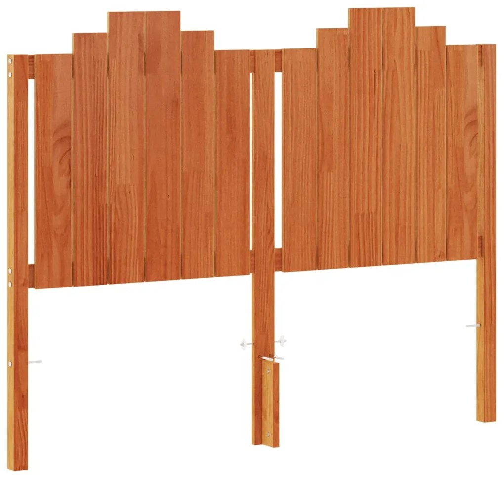 Testiera marrone cera 135 cm in legno massello di pino