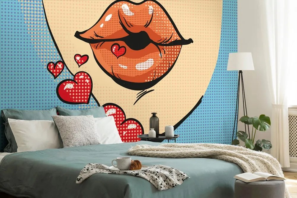 Carta da parati – Dolce bacio pop art