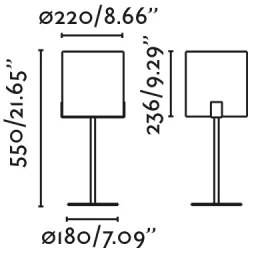 FARO 20054 - Lampada da tavolo NILA 1xE27/15W/230V color crema/nero