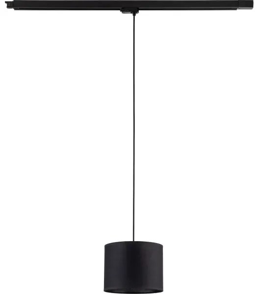 Lampadario a sospensione con filo Sistema ferroviario trifase TRACER 1xE27/15W/230V diametro 20 cm nero