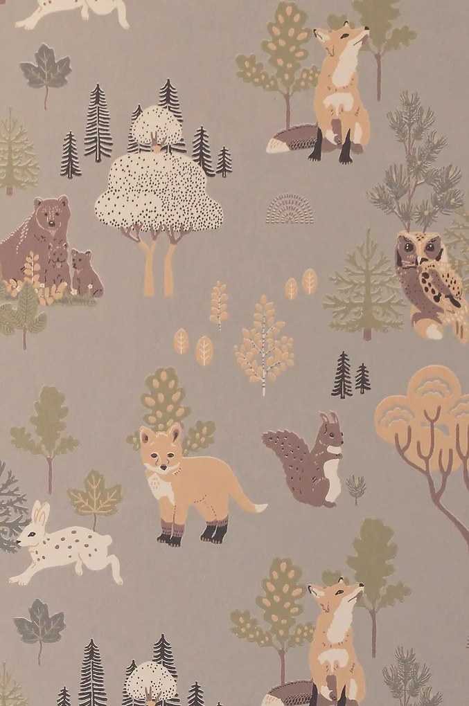 Majvillan Carta da parati Deep Forest - Mystic Grey