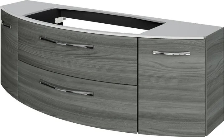 Mobile da bagno sospeso sotto lavabo L 139 x H 49.2 x P 46.2 cm grigio, 2 cassetti, 2 ante PELIPAL Cassca