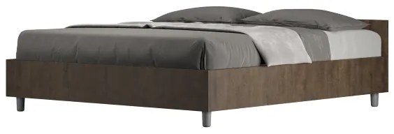 Letto matrimoniale contenitore 160x190 noce Nuamo