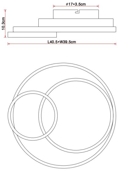 Globo 67237-36 - Plafoniera LED KAMILLA LED/36W/230V