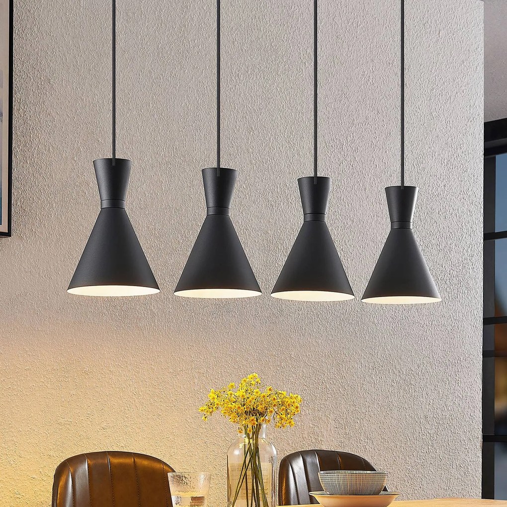 Lampada a sospensione Lindby Savrini, 4 luci