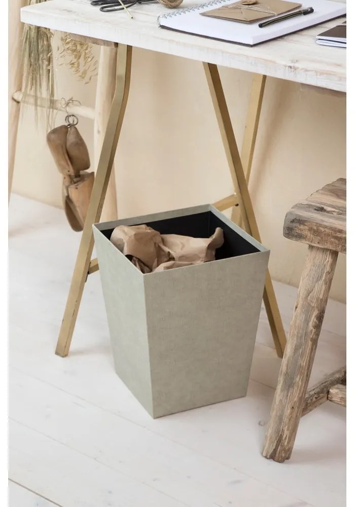 Cestino per la spazzatura beige Sofia Canvas Paper Laminate – Bigso