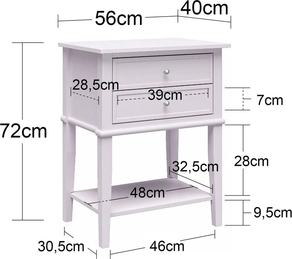 Comodino azzurro Franklin - Støraa