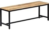 Panca da Pranzo 120 cm in Legno Massello di Mango Grezzo 247814