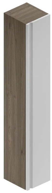 Colonna per mobile bagno Pull 1 anta P 30 x L 30 x H 180 cm rovere cotto/bianco opaco laccato mdf