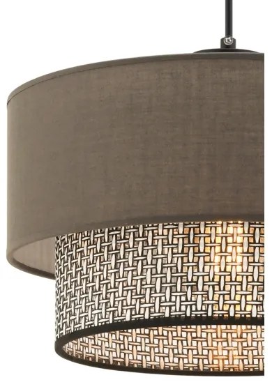 Lampada a sospensione su cavo ECHO 1xE27/60W/230V marrone/grigio