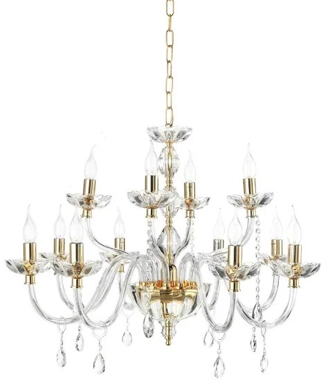 Lampada a sospensione 12 luci - cristallo e vetro D85 cm BRIGIDA