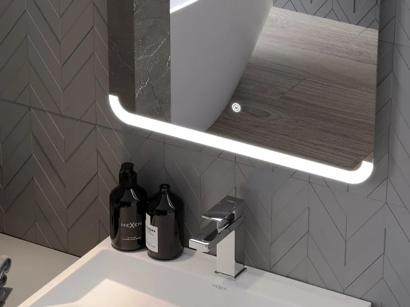 Mexen Nida specchio da bagno retroilluminato 120 x 80 cm, LED 6000K, antiappannamento - 9806-120-080-611-00