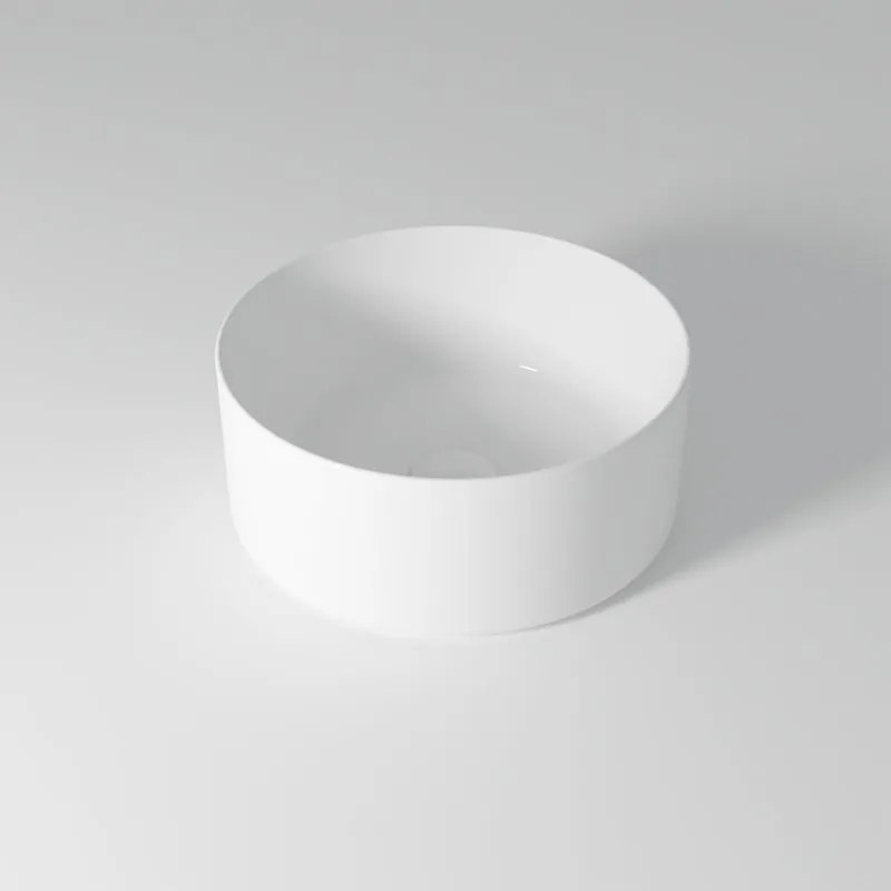 Lavabo da appoggio Open OLYMPIA CERAMICA tondo D40 cm in ceramica bianco