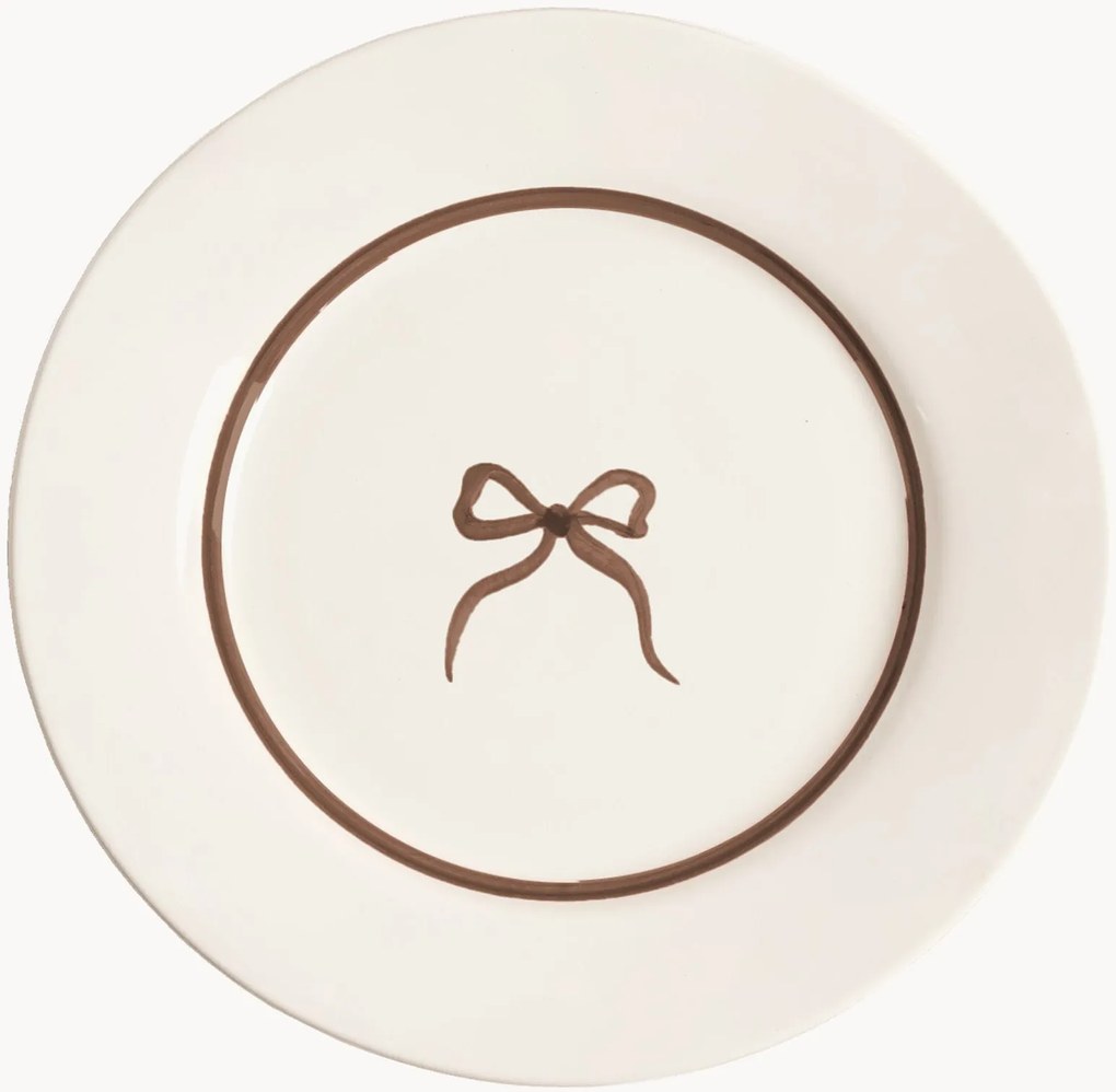 Piatto da colazione dipinto a mano Bow