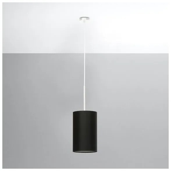 Sollux SL.0742 - Lampadario su filo OTTO 1xE27/60W/230V d. 15 cm nero