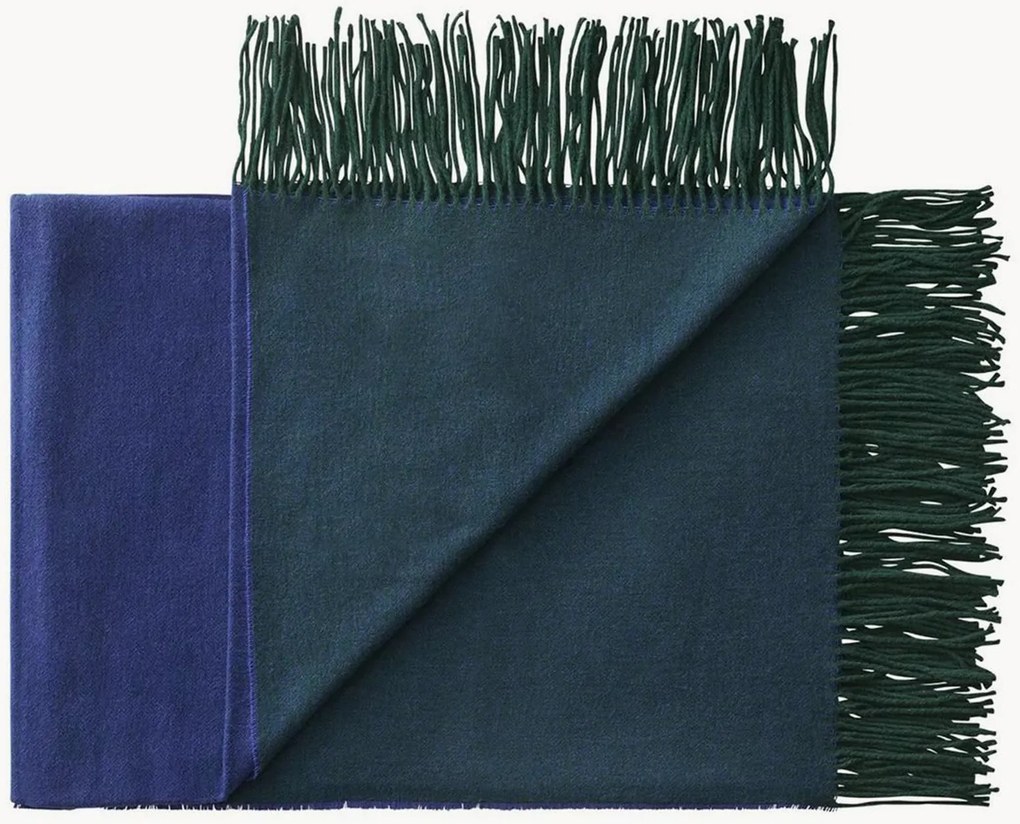 Plaid in lana Franja