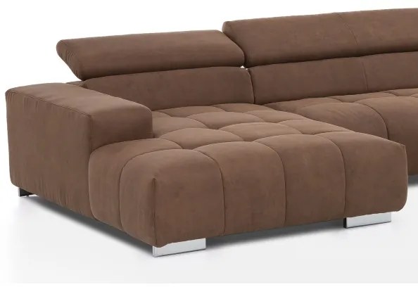 Divano angolare a U TROPEA, lato destro, marrone