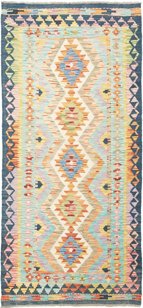 Kilim Tappeto 90x200 (Pakistan) Tessuto A Mano