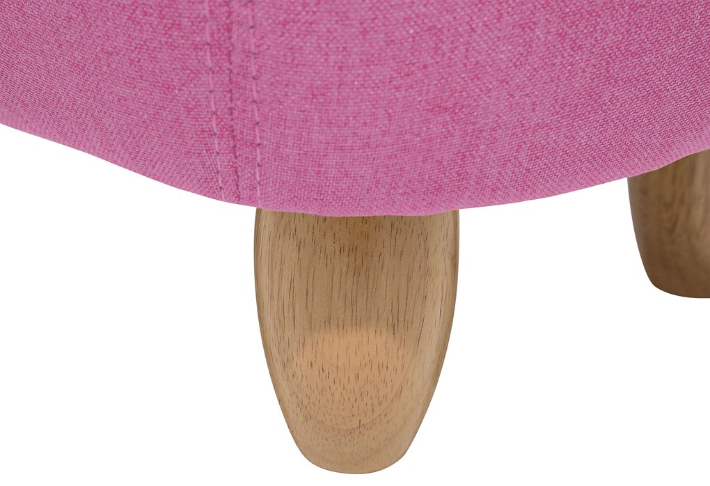 Pouf in tessuto rosa PIGGY Beliani
