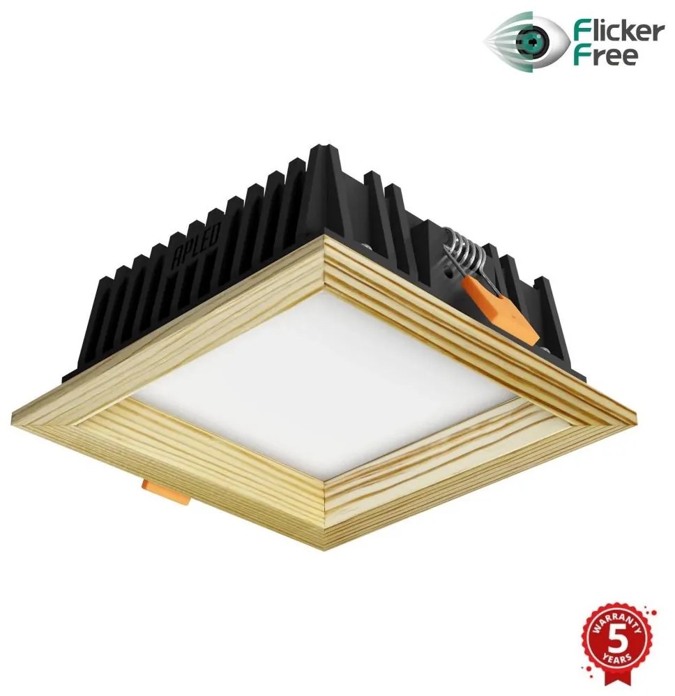APLED -Lampada LED SQUARE WOODLINE LED/6W/230V 4000K 12x12 cm pino legno solido