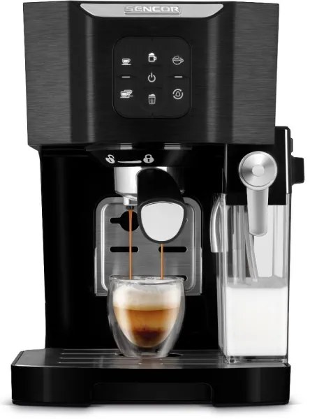 Sencor - Macchina da caffè espresso a leva 1450W/230V nero/cromo opaco
