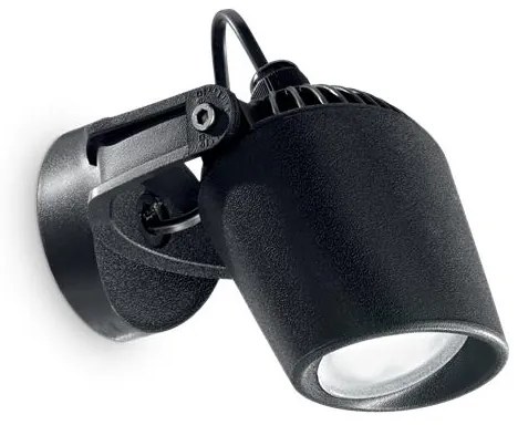 Lampada da parete 1 luce minitommy ap nero 3000k