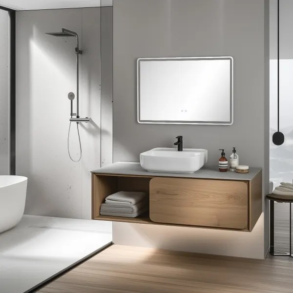 Brilagi - Specchio da bagno riscaldato con illuminazione LED dimmerabile BELLA LED/19W/230V 60x90 cm IP44