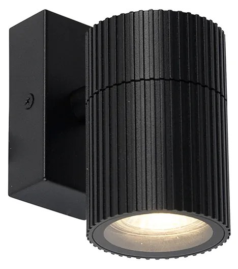 Lampada da parete industriale per esterno nera IP44 - Vigo