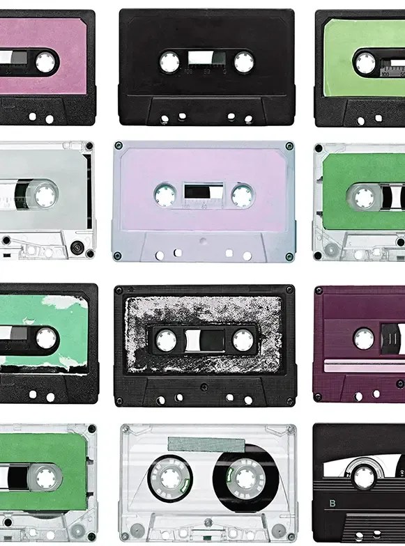 Rebel Walls Carta da parati Casette Tape - Purple Rain