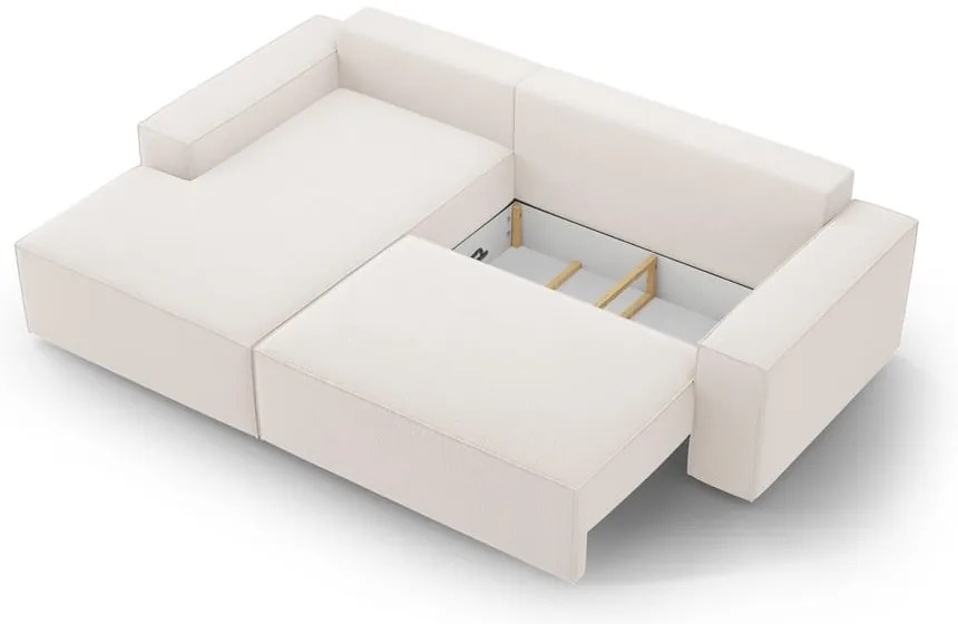 Divano letto angolare beige (angolo sinistro) Jodie - Micadoni Home