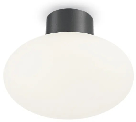 Plafoniera Moderna Clio Alluminio Antracite 1 Luce E27