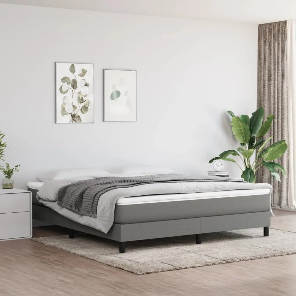 Materasso A Molle Insacchettate Grigio Scuro 180x200x20 Cm /