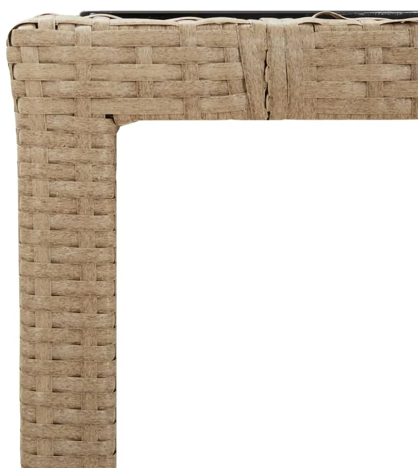 Set da pranzo da giardino 5 pz con cuscini beige in polyrattan