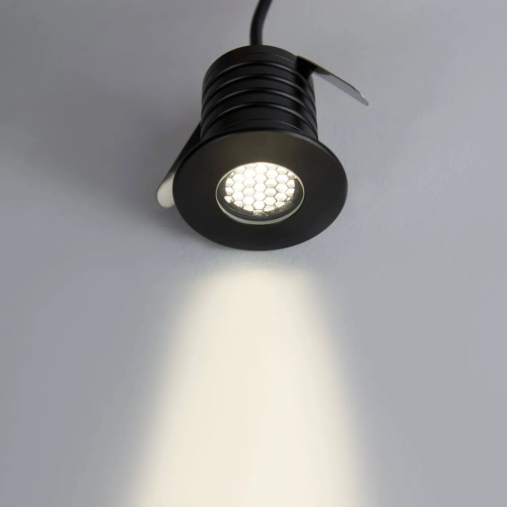 Segnapasso LED 3W IP67 Anti-Abbagliamento Nero Professional Colore Bianco Naturale 4.000K