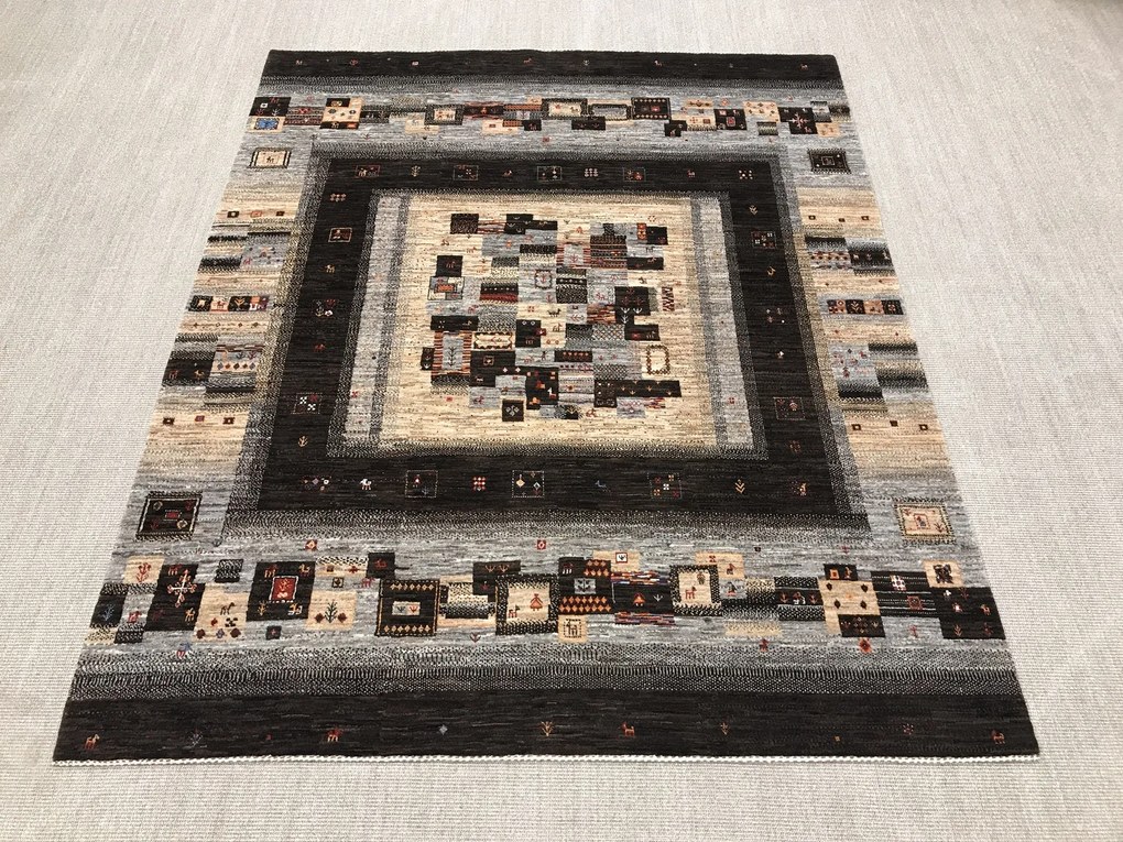 Loribaft Tappeto persiano 210x240 Grigio (Iran) Annodato A Mano