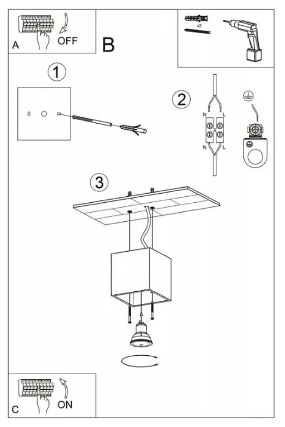 Plafoniera da Soffitto in Alluminio QUAD 1 GU10 Grigia da Interno Colore del corpo Grigio