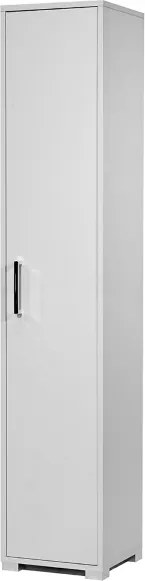Scarpiera in legno nobilitato 1 anta ripiani interni 37x189h cm Bianco Frassino