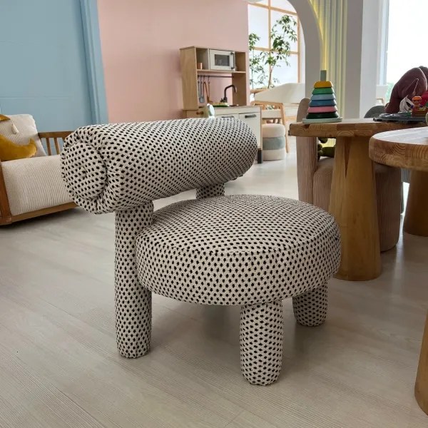 Poltrona per bambini MAVI beige/nero