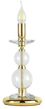 Lampada da tavolo VIVALDI 14x30 cm in vetro lavorato a mano Oro