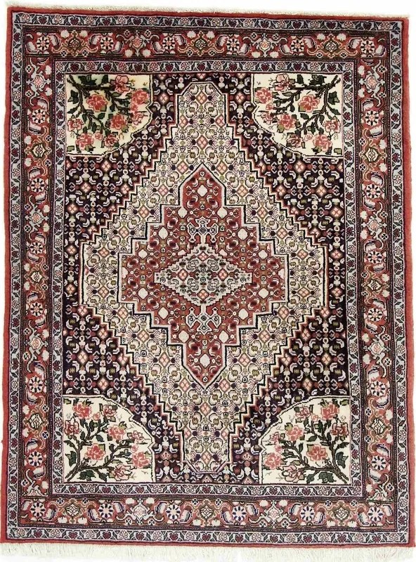 Senneh Tappeto 130 x 170 Beige (Iran) Annodato A Mano