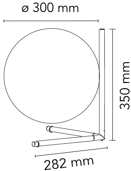 Flos IC Lights Table 2 Lampada da tavolo 30 cm a luce diffusa in ottone spazzolato