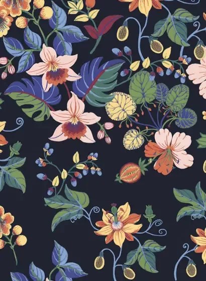 Eijffinger Carta da parati Carmen Falls - Schwarz Multicolo