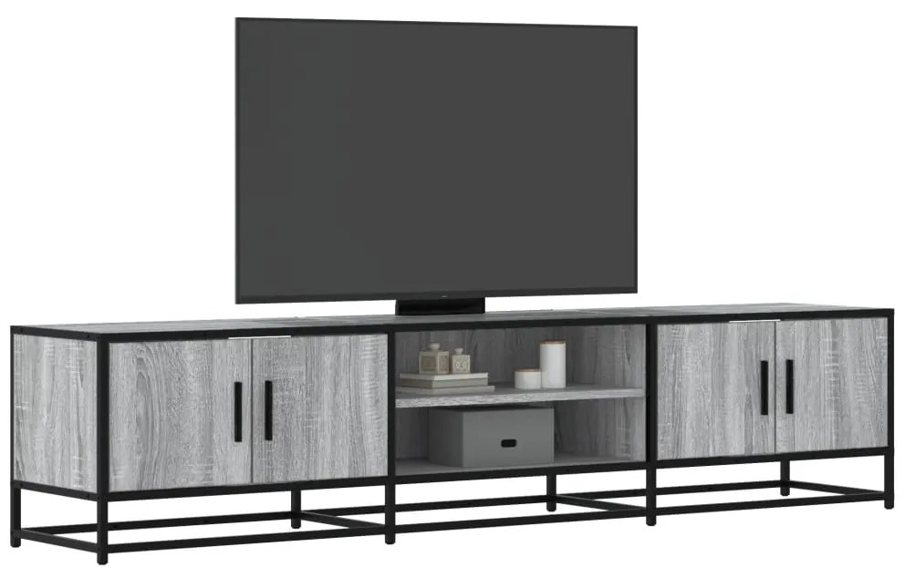 Mobile Porta Tv Grigio Sonoma 180x35x41 Cm İn Truciolato /