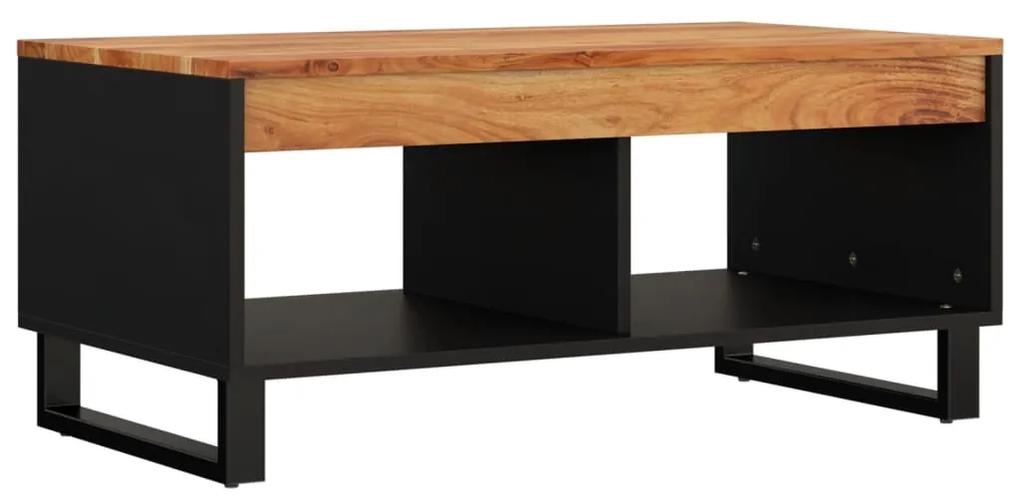 Tavolino da salotto 90x50x40 cm in legno massello di acacia