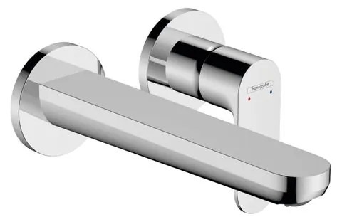 Rubinetto per lavabo a canna media Rebris S cromato lucido HANSGROHE H 11.5 cm