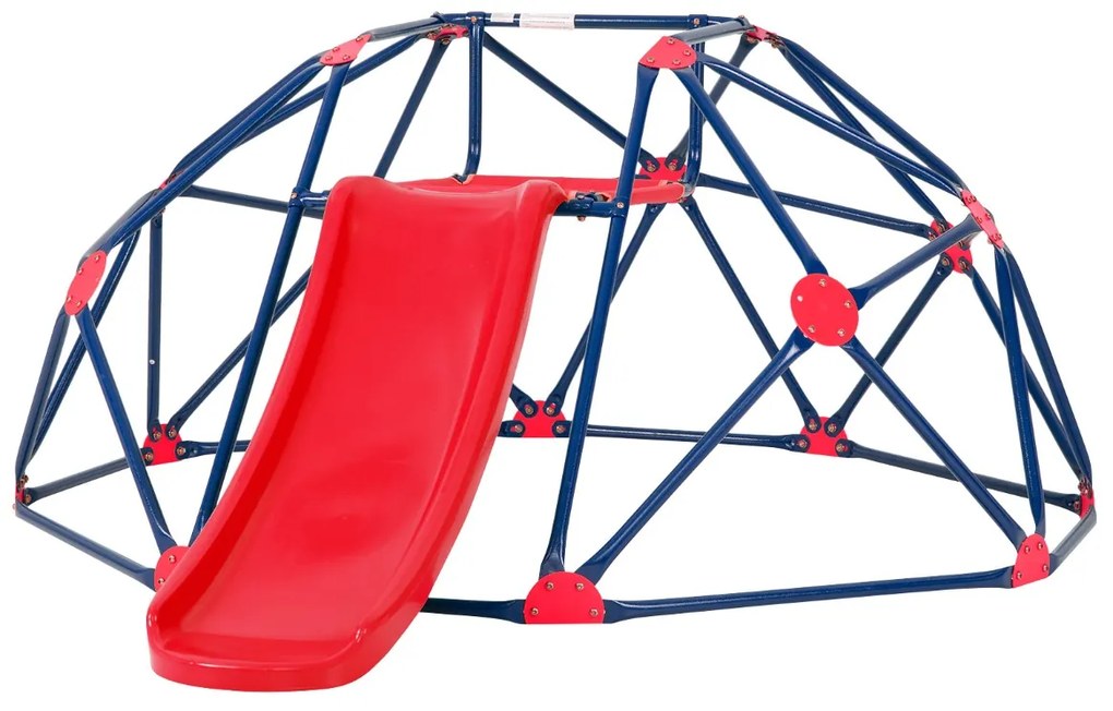 Costway Cupola di arrampicata e set da gioco con scivolo capacità di carico di 180KG, Parco giochi per bambini 5 Colori