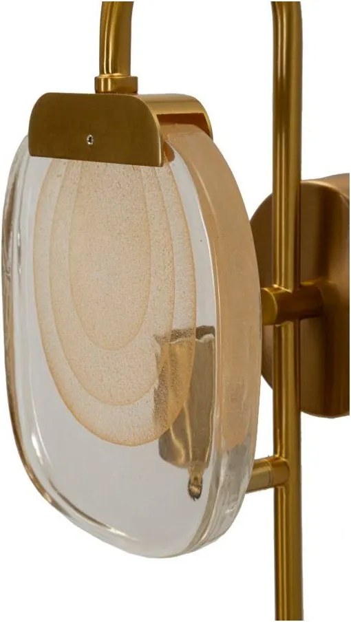 Lampada da parete dorata in vetro Softy – Mauro Ferretti