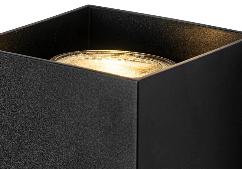 Applique da parete quadrata di design nera - Sabbir